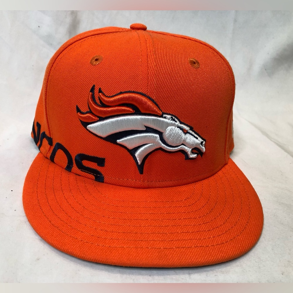 New Era NFL Denver Broncos Logo Fitted Hat - Size 7 3/8 - Brand New Without Tags